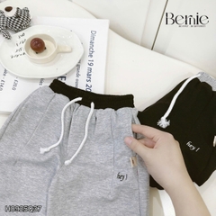  Quần dài quần da cá lưng thun phối màu bo chun họa tiết thêu chữ Hey cho bé trai bé gái size 9 tới 28kg BERNIE H0925Q37