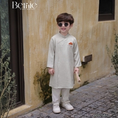 Set áo dài cách tân kèm quần cho bé trai chất lụa vân Thiên tử mặc Tết size 9 đến 25kg BERNIE H0925B11