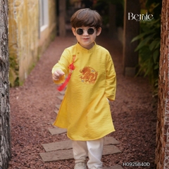 Set áo dài bé trai áo chất tafta tre thêu rồng phối khánh kèm quần dài kaki size 9 đến 25kg BERNIE H0925B40Đ