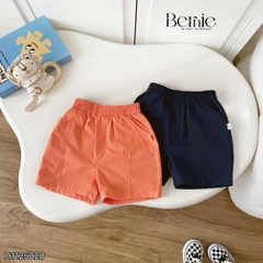 Set bộ tay ngắn họa tiết kẻ Cậu bé trà sữa kèm quần short kaki cho bé trai 9kg tới 28kg BERNIE H1125B28