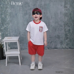  Set bộ thể thao cho bé trai áo thun tay ngắn họa tiết cún Puppy kèm quần short 9 tới 28kg BERNIE T1125B10