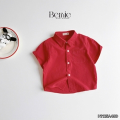 Áo sơ mi tay ngắn Basic nhiều màu unisex cho bé trai bé gái size 9kg tới 25kg BERNIE H1125A49Đ