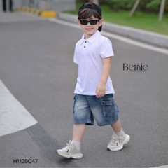 Quần short quần jean túi hộp cho bé trai đi chơi đi học size 11kg tới 28kg BERNIE KIDS H1125Q47