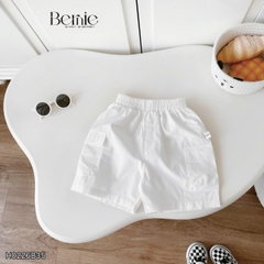 Set polo thêu ngựa áo tay ngắn raplang kẻ sọc kèm quần short kaki cho bé trai size 11 đến 28kg BERNIE H0226B35