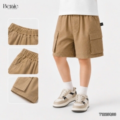 Quần short quần kaki đùi phối túi hộp 2 bên cho bé trai đi chơi đi học size 9 tới 28kg BERNIE T1225Q33