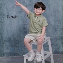 Áo thun áo polo thêu Bear nhiều màu cho bé trai đi học đi chơi size 9 đến 27kg BERNIE H0526A13Đ