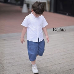 Quần ngố quần lửng chất bò giấy mềm phối túi cho bé trai size từ 1 đến 6 tuổi BERNIE KIDS H0526Q02