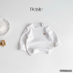 Áo thun cổ tròn áo cotton bozip thu đông dài tay thêu cún nhiều màu cho bé trai bé gái size 9 đến 25kg BERNIE H0826A02