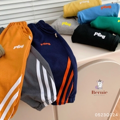 Quần dài thể thao cho bé trai bé gái dáng jogger năng động màu sắc basic 8 đến 25kg BERNIE