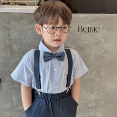 Set vest gile ngắn tay công tử hàn quốc túi khăn cho bé trai thôi nôi sinh nhật đi tiệc 1đến 7 tuổi BERNIE 0424B32