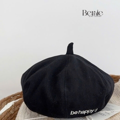 Mũ nồi thêu chữ Be happy bé trai bé gái unisex phong cách hàn quốc 1 đến 5 tuổi BERNIE kids