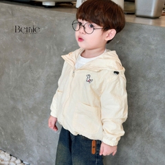 Áo khoác gió có mũ họa tiết nhiều màu unisex cho bé trai bé gái size 1 đến 7 tuổi BERNIE 24A017
