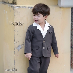 Set bộ vest cho bé trai áo vest quần âu dài kèm áo sơ mi trắng lịch lãm 1 đến 7 tuổi BERNIE H0924B11