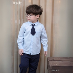 Set bộ sơ mi dài tay áo sơ mi kèm quần kaki dài phối cà vạt cho bé trai Classic Boy 9 đến 28kg BERNIE H0625B17