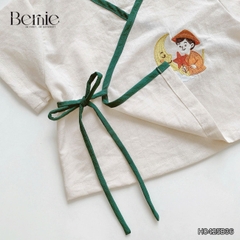 Set bộ đũi cột dây họa tiết thêu chú Cuội trung thu cho bé trai size 1 đến 6 tuổi BERNIE H0425B36