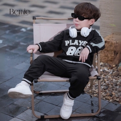 Set bộ dài thể thao chất thun cotton họa tiết hình in Player 88 kèm quần dài cho bé trai size 1 đến 7 tuổi BERNIE T0325B33