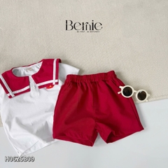 Set thủy thủ bé trai bé gái học sinh thêu lá cờ đỏ yêu nước Việt Nam 1 đến 8 tuổi Bernie H0625B08
