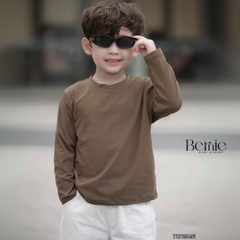 Áo thun áo phông trơn tay dài nhiều màu unisex cho bé trai bé gái đi học đi chơi 9kg đến 27kg BERNIE T0725A51