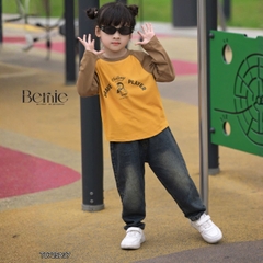 Áo thun áo phông dài tay raplang họa tiết Penguin unisex cho bé trai bé gái đi học đi chơi 9 đến 28kg BERNIE T0725A37