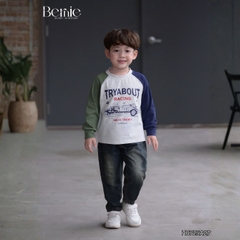 Áo thun áo phông cho bé trai tay dài raplang họa tiết ô tô size 9 đến 28kg BERNIE H0725A27