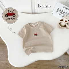 Set bộ tay ngắn họa tiết thêu Let's play kèm quần short nỉ chân cua cho bé trai size 9 tới 28kg BERNIE T1125B56