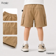 Quần short quần kaki đùi phối túi hộp 2 bên cho bé trai đi chơi đi học size 9 tới 28kg BERNIE T1225Q33