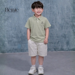 Áo thun áo polo thêu Bear nhiều màu cho bé trai đi học đi chơi size 9 đến 27kg BERNIE H0526A13Đ