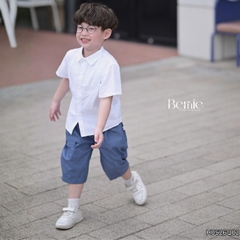 Quần ngố quần lửng chất bò giấy mềm phối túi cho bé trai size từ 1 đến 6 tuổi BERNIE KIDS H0526Q02