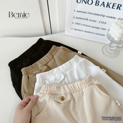Quần dài quần âu chất chéo tuyết phối nắp túi cho bé trai phong cách thanh lịch size 9kg tới 28kg  BERNIE T0726Q22