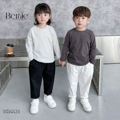 Áo thun tay dài basic nhiều màu unisex cho bé trai bé gái đi học đi chơi 1đến 7 tuổi BERNIE 0624A10