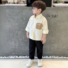 Quần dài dáng âu thanh lịch màu trắng màu đen mặc áo dài cho bé trai 1 đến 7 tuổi BERNIE 0824Q16