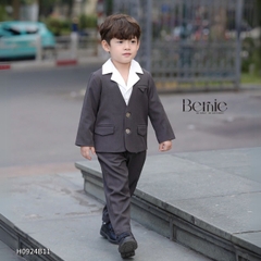 Set bộ vest cho bé trai áo vest quần âu dài kèm áo sơ mi trắng lịch lãm 1 đến 7 tuổi BERNIE H0924B11