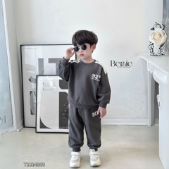 Set bộ thể thao tay dài phối màu chất da cá họa tiết 92 cho bé trai size 1 đến 7 tuổi BERNIE T1024B03