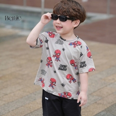 Set bộ siêu nhân Super hero tay ngắn cho bé trai kèm quần short size 9 tới 28kg  BERNIE H1124B40