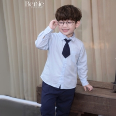 Set bộ sơ mi dài tay áo sơ mi kèm quần kaki dài phối cà vạt cho bé trai Classic Boy 9 đến 28kg BERNIE H0625B17