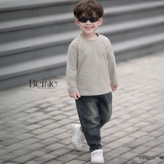 Áo thun áo phông trơn tay dài nhiều màu unisex cho bé trai bé gái đi học đi chơi 9kg đến 27kg BERNIE T0725A51