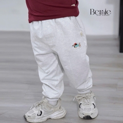  Quần dài quần nỉ da cá họa tiết thêu cún cho bé trai bé gái size 9 tới 25kg BERNIE H0525Q31