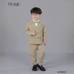 Set bộ vest hoàng gia 6 chi tiết dài tay màu nâu bé trai đi tiệc đi sự kiện size 9 tới 28kg BERNIE H0725B71