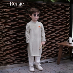 Set áo dài cách tân kèm quần cho bé trai chất lụa vân Thiên tử mặc Tết size 9 đến 25kg BERNIE H0925B11