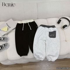 Quần dài quần nỉ lót lông Lerhi phối màu cho bé trai phong cách sành điệu size 10 tới 29kg BERNIE H1025Q59Đ
