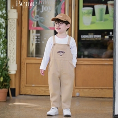 Set Yếm dài kèm áo thun Gấu EINTSIGHT cho bé trai bé gái unisex phong cách hàn quốc size 1 đến 7 tuổi BERNIE H1025B09Đ