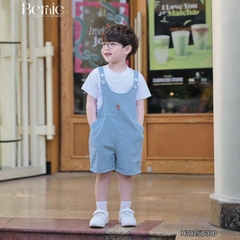  Set Yếm ngắn kèm áo thun Gấu Bóng chày cho bé trai bé gái unisex phong cách hàn quốc size 1 đến 7 tuổi BERNIE H1025B10Đ