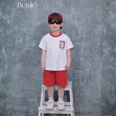  Set bộ thể thao cho bé trai áo thun tay ngắn họa tiết cún Puppy kèm quần short 9 tới 28kg BERNIE T1125B10