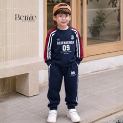 Set bộ dài tay áo thun raplang phối màu họa tiết Bernieboys kèm quần dài cho bé trai size 9 tới 26kg BERNIE V0426B35
