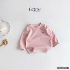 Áo thun cổ tròn áo cotton bozip thu đông dài tay thêu cún nhiều màu cho bé trai bé gái size 9 đến 25kg BERNIE H0826A02