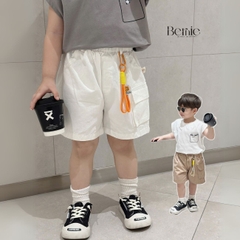 Quần short quần kaki đùi phối túi hộp 1 bên cho bé trai đi chơi đi học size 9 tới 28kg BERNIE P1124Q51