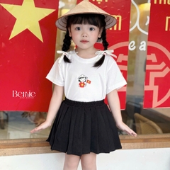 Áo thun tay ngắn unisex cho bé trai bé gái họa tiết in chữ Độc lập - Tự do size 9 tới 25kg BERNIE H0425A57