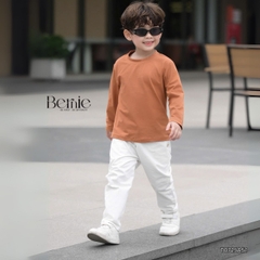 Áo thun áo phông trơn tay dài nhiều màu unisex cho bé trai bé gái đi học đi chơi 9kg đến 27kg BERNIE T0725A51