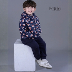 Áo khoác gió chần bông kèm nón nhiều màu cho bé trai bé gái size 11kg tới 25kg BERNIE T0125A25