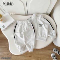 Set bộ thể thao khóa kéo cổ đứng kèm quần bo chun Athletic cho bé trai bé gái size 1 đến 7 tuổi BERNIE T0825B08